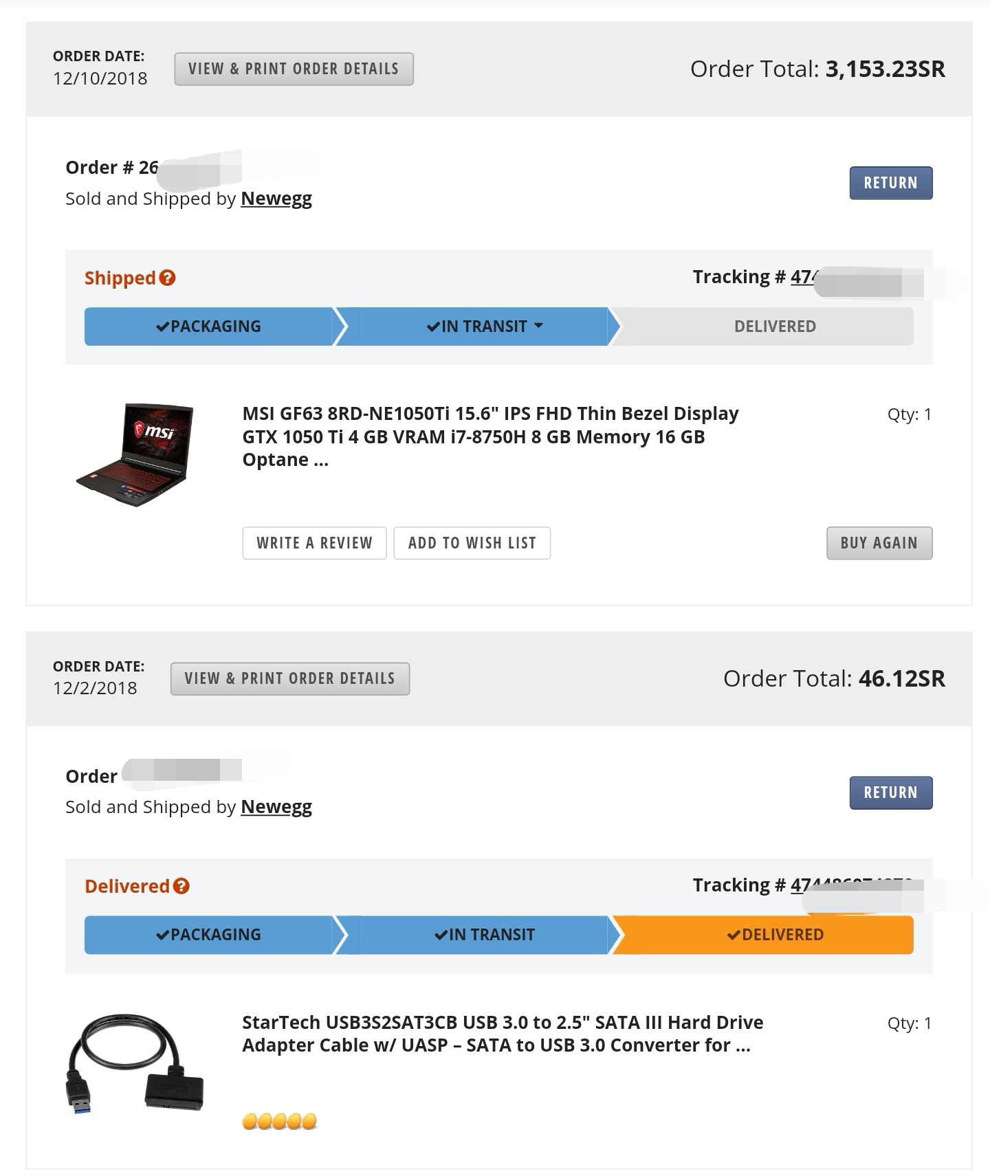 تجربة شراء جهاز لاب توب laptop من موقع التسوق الإلكتروني newegg1