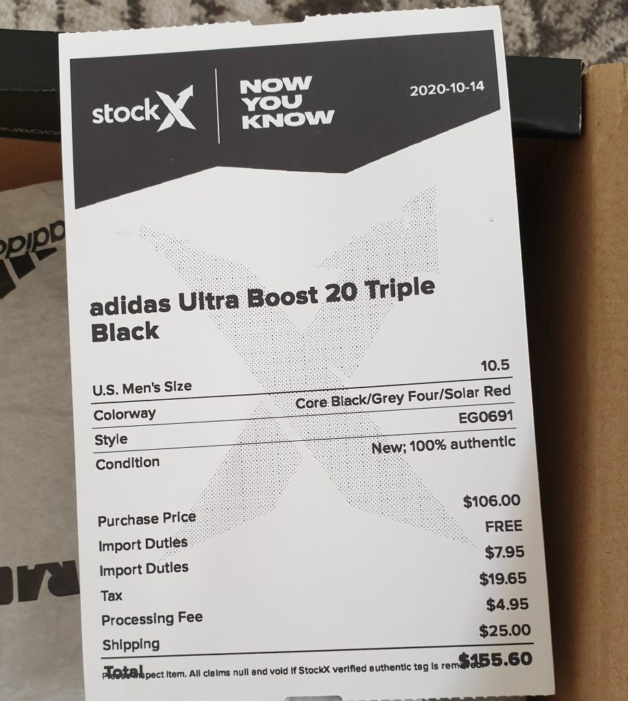 تجربة شراء من موقع stockX لجزمة Adidas Ultraboost 205