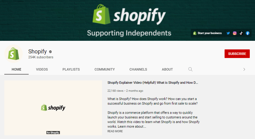 قناة Shopify